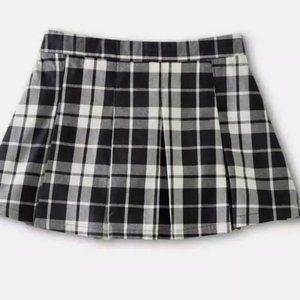 Girls Plaid black & white skort